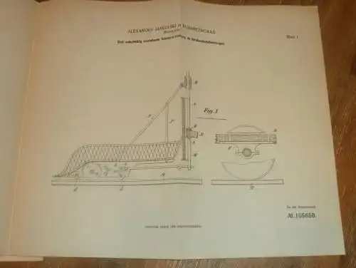 original Patent - Alexander Jaskulski in Elisabethgrad / Kropywnyzk , 15.05.1898 , Schutz für Strassenbahn , Russland !!