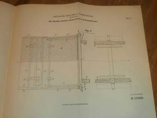 original Patent - Alexander Jaskulski in Elisabethgrad / Kropywnyzk , 15.05.1898 , Schutz für Strassenbahn , Russland !!