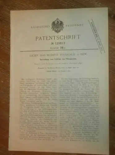 original Patent -  Lucien Rouquaud in Kiew , 15.03.1900 , Erhitzen von Flüssigkeiten , Russland !!