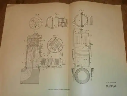 original Patent -  Paul Ssiway in Kochma / Iwanowo , 9.08.1904 , Dampfkessel , Dampfmaschine , Russland !!