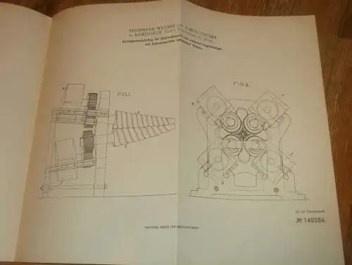 original Patent -  F. Wegner und Robert Fischer in Kamenskoe / Kamjanske , 15.06.1902 , Walze für Eisen , Russland !!