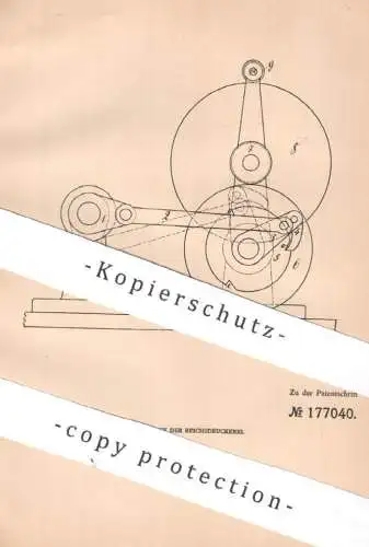 original Patent - Bruno Wätzig , Dresden , 1906 , Wickeldornantrieb für Zigarettenhülsenmaschinen | Tabak , Zigaretten