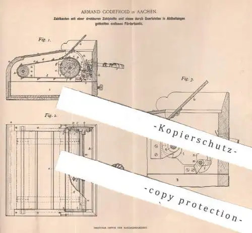 original Patent - Armand Godefroid , Aachen , 1901 , Zahlkasten | Kasse , Geld , Münzen , Automat , Zahlplatte