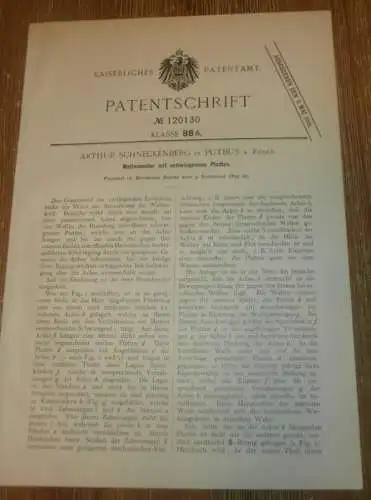 original Patent - Arthur Schneckenberg in Putbus a. Rügen i. Mecklenburg , 5.11.1899 , Apparat für Meereswellen !!