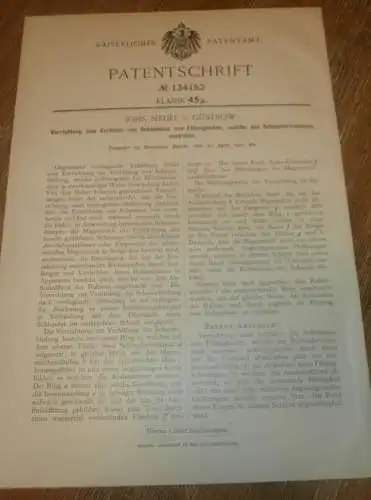 original Patent - Johs. Siedel in Güstrow i. Mecklenburg , 21.04.1901 , Milchschleuder , Milch , Molkerei !!