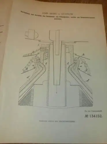 original Patent - Johs. Siedel in Güstrow i. Mecklenburg , 21.04.1901 , Milchschleuder , Milch , Molkerei !!