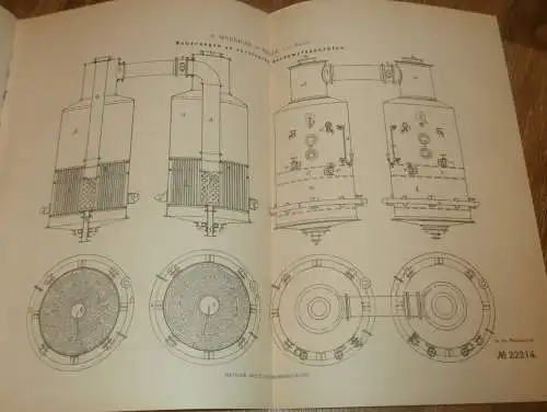 original Patent - A. Wernicke in Halle a. Saale , 30.11.1881 , Apparat für Zuckerfabrik !!