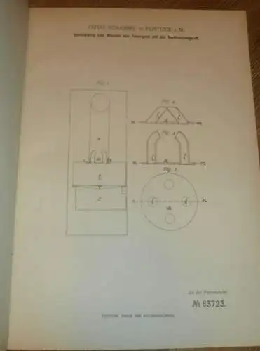 original Patent - Otto Schabbel in Rostock i. Mecklenburg , 24.12.1890 , Apparat für Feuerung , Heizung , Heizungsbau !!