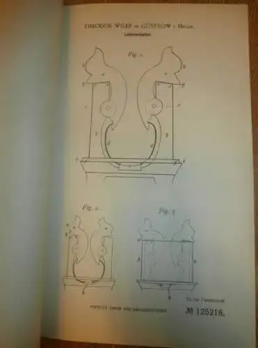 original Patent - Theodor Wilke in Güstrow i. Mecklenburg , 5.01.1901 , Laternenhalter , Laterne , Fabrik !!