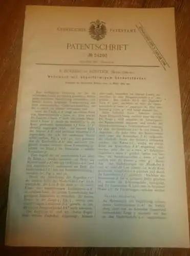 original Patent - R. Dolberg in Rostock i. Mecklenburg , 17.03.1885 , Hebewerk mit Gerüstständer !!