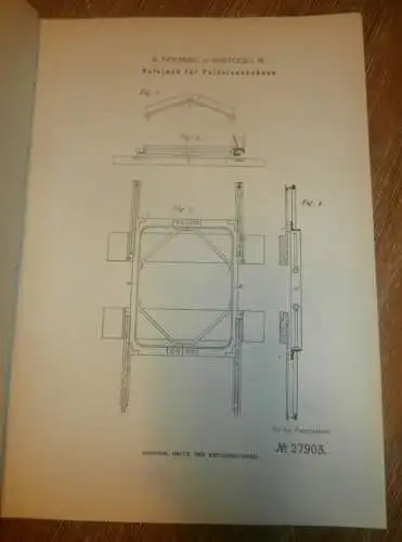 original Patent - R. Dolberg in Rostock i. Mecklenburg , 14.02.1884 , Paßjoch für Feldbahn , Eisenbahn !!