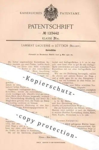 original Patent - Lambert Laguesse , Lüttich , Belgien , 1900 , Kernstütze | Eisen , Stahl , Blech , Guss , Gusseisen !