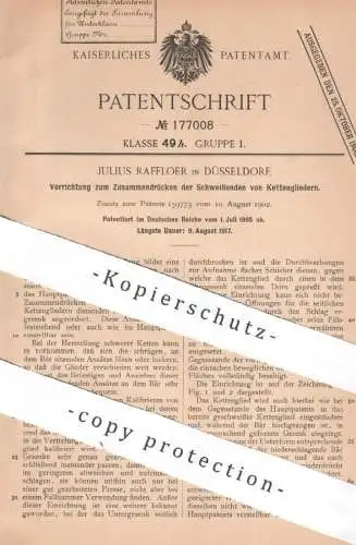 original Patent - Julius Raffloer , Düsseldorf , 1905 , Kettenglieder schweißen | Kette , Ketten , Schweißer