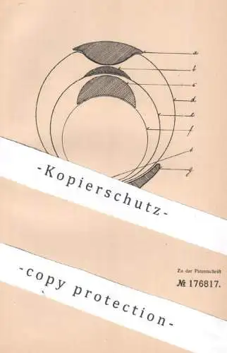 original Patent - Rosa Mönnig geb. Gaedicke , Berlin , 1905 , elastischer Radreifen aus Metallrohr | Rad Reifen , Gummi