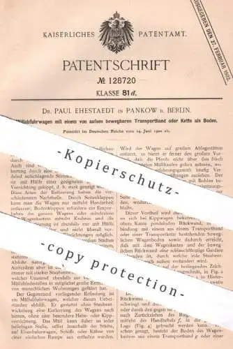 original Patent - Dr. Paul Ehestaedt , Berlin / Pankow , 1900 , Müllabfuhrwagen | Müllwagen , Müll , Kippwagen , Wagen