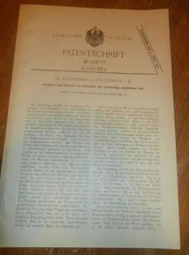 original Patent - Dr. Krückmann in Neukloster i. Mecklenburg , 15.08.1899 , Stricken von Strümpfen , Strickerei !!!