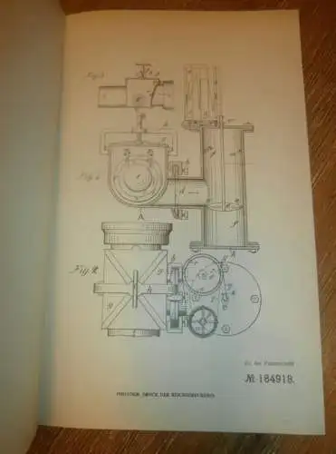 original Patent - Friedrich Hallier in Tessin i. Mecklenburg , 12.04.1906 , Messgerät für Kanalisation , Kanalbau !!