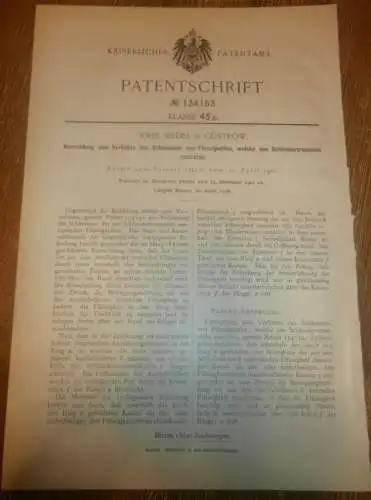 original Patent - Johs. Siedel in Güstrow i. Mecklenburg ,13.12.1901 . Schleudertrommel , Trommel !