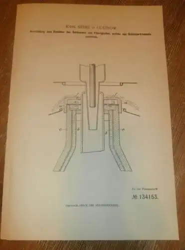 original Patent - Johs. Siedel in Güstrow i. Mecklenburg ,13.12.1901 . Schleudertrommel , Trommel !