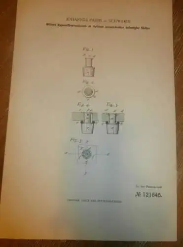 original Patent - Johannes Parbs in Schwerin i. Mecklenburg , 27.06.1900 , Stollen für Hufeisen , Pferde !