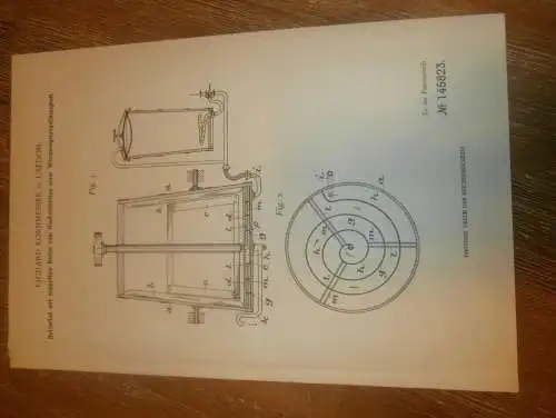 original Patent - Richard Kornmesser in Usedom i. Mecklenburg , 31.05.1902 , Butterfaß , Butter , Molkerei !!!