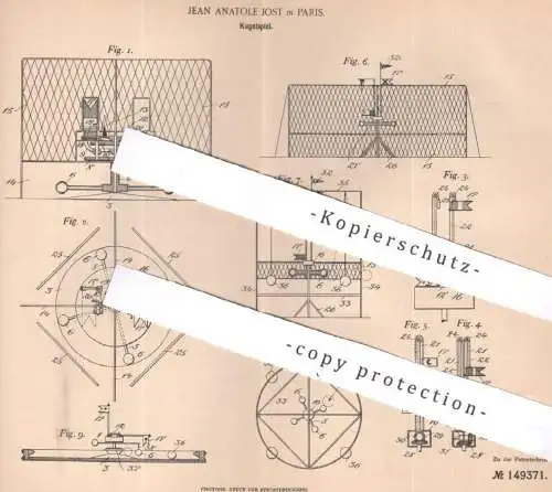 original Patent - Jean Anatole Jost , Paris , Frankreich , 1903 , Kugelspiel | Spiel , Kugel , Kugeln | Spielzeug , Ball