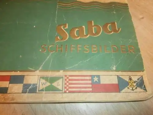 SABA Schiffsbilder I. Folge , Album Sammelbilder , Schiffe , Schiff , Werbung / Reklame  !!!