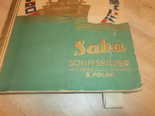 SABA Schiffsbilder II. Folge , Album Sammelbilder , Schiffe , Schiff , Werbung / Reklame  !!!