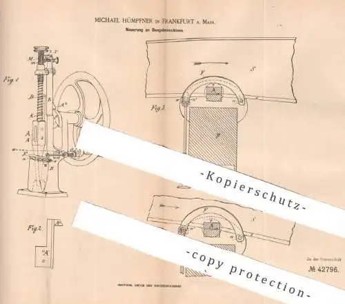 original Patent - Michael Hümpfner , Frankfurt / Main | 1887 | Dengelmaschine | Dengeln , Sense Sensen , Landwirtschaft