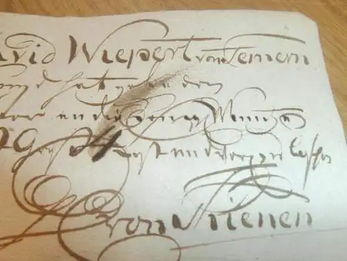 Hafenschein Fehmarn / Stralsund - 1761 - Mecklenburg , mit Signatur v. Kapitän , mit Angabe zu Schiff und Ladung !!!
