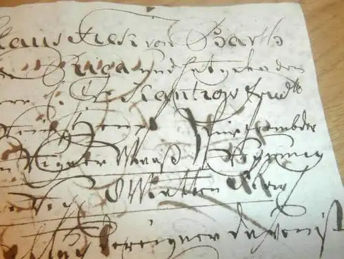 Hafenschein Barth / Stralsund - 1761 - Riga ,Mecklenburg , mit Signatur v. Kapitän , mit Angabe zu Schiff und Ladung !!!