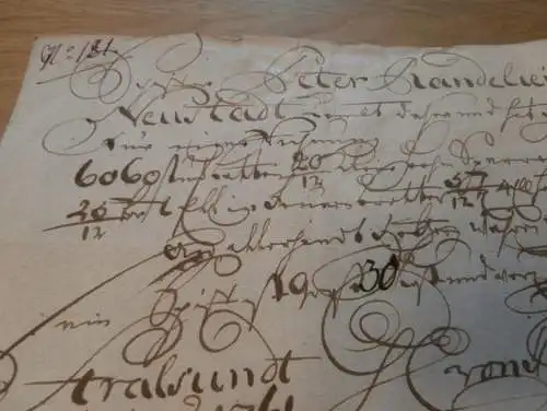 Hafenschein Neustadt i. Holst / Stralsund - 1761 - Mecklenburg ,mit Signatur v. Kapitän ,mit Angabe zu Schiff und Ladung
