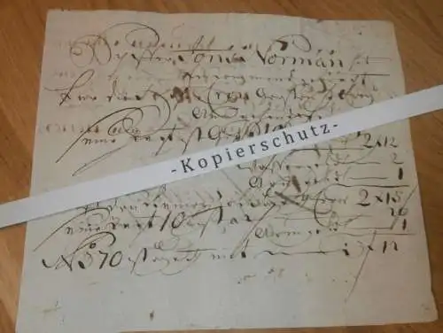 Hafenschein Malmö / Stralsund - 1761 - Mecklenburg , mit Signatur v. Kapitän , mit Angabe zu Schiff und Ladung !!!