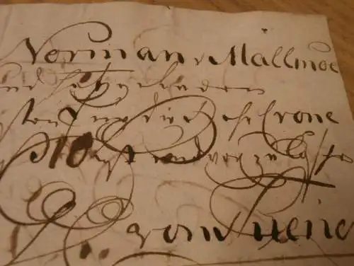 Hafenschein Malmö / Stralsund - 1761 - Mecklenburg , mit Signatur v. Kapitän , mit Angabe zu Schiff und Ladung !!!