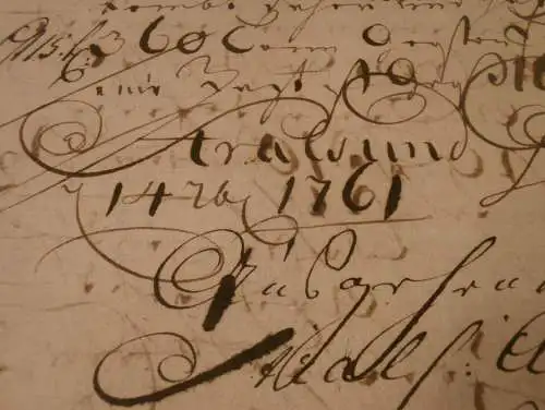Hafenschein Malmö / Stralsund - 1761 - Mecklenburg , mit Signatur v. Kapitän , mit Angabe zu Schiff und Ladung !!!