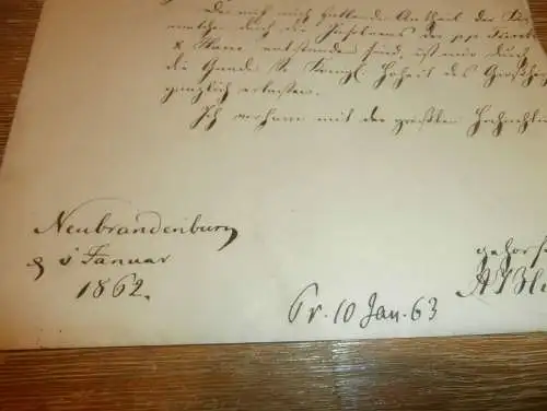 komplette Akte - Criminal-Kollegium zu Bützow , 1862 , Neubrandenburg , Kaufmann Bluhme , Mecklenburg !!!