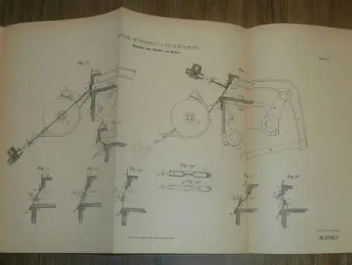 original Patent - Michail Woschyllo in St. Petersburg / Russland , 14.01.1896 , Maschine zum Knüpfen für Netze !!