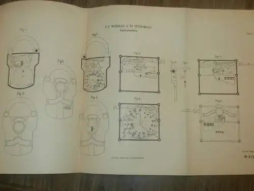 original Patent - S. Weisblatt in St. Petersburg / Russland , 24.06.1885 , Controlschloss , Schloss , Eisenbahn !!