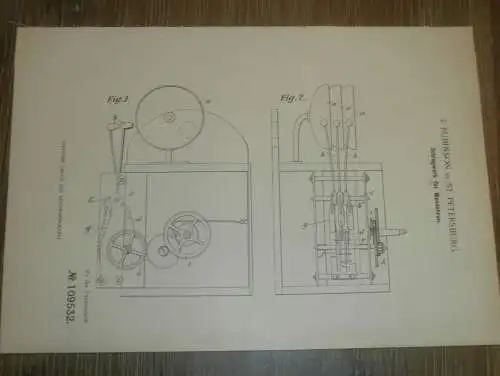 original Patent - J. Rubinson in St. Petersburg / Russland , 2.08.1898 , Schlagwerk für Wanduhr , Uhr , Kuckucksuhr !!