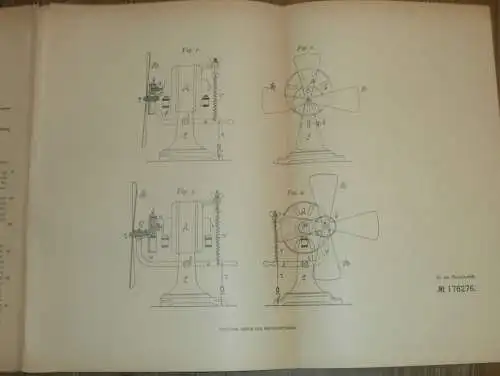 original Patent - Sergius Timokhowitsch in Moskau i. Russland , 2.05.1905 , Flügelradlüfter !!