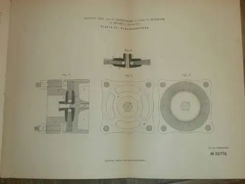 original Patent - Gustav List und A. Hamburger in Fa. Schwalbe in Moskau i. Russland , 10.05.1884 , Bürsten !!