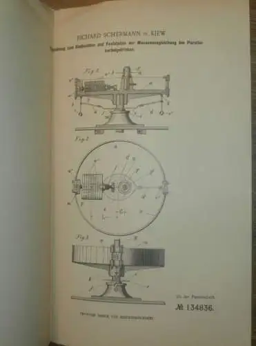 original Patent - Richard Schermann in Kiew i. Russland , 25.10.1901 , Getriebe , Maschinenbau !!