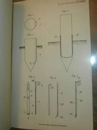 original Patent - Demetrius Himuli in Kiew i. Russland , 17.09.1912 , Pfahlbau , Pfähle setzen !!