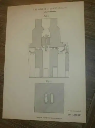 original Patent - J.H. Schütt in Klucze i. Polen , 29.01.1898 , Schacht-Brennofen , Ofen , Russland !!