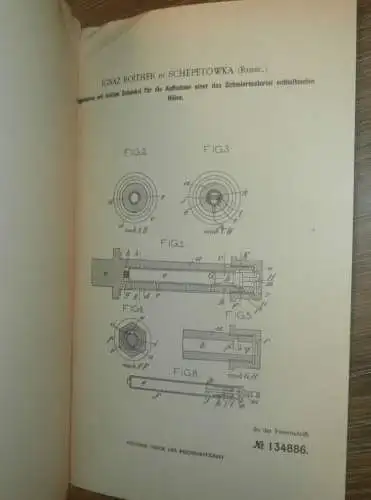 original Patent - Ignaz Roither in Schepetowka i. Ukraine , 6.11.1901 , Wagenachse , Automobile , Russland !!