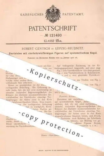 original Patent - Robert Gentsch , Leipzig / Reudnitz , 1900 , Zierleisten | Leisten , Fußleisten | Holz , Stuck , Säge