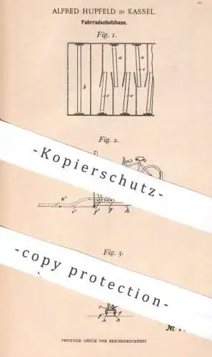 original Patent - Alfred Hupfeld , Kassel | 1899 | Fahrradschutzhaus | Fahrrad Schutz vor Witterung | Garage Überdachung