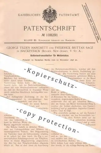 original Patent - George Tilden Hanchett , Frederick Brittan Sage , Hackensack , Bergen , New Jersey , USA | Wheatstone