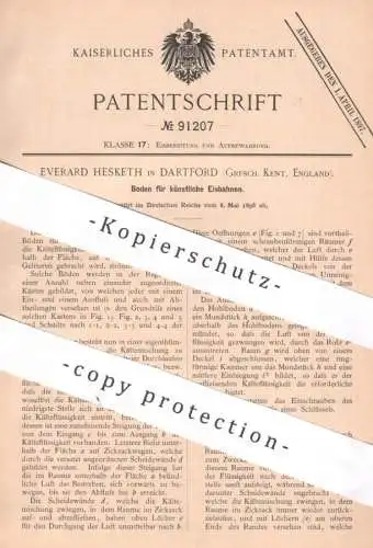 original Patent - Everard Hesketh , Dartford , Kent , England | 1896 | Boden f. künstliche Eisbahnen | Eisbahn Eis Kälte