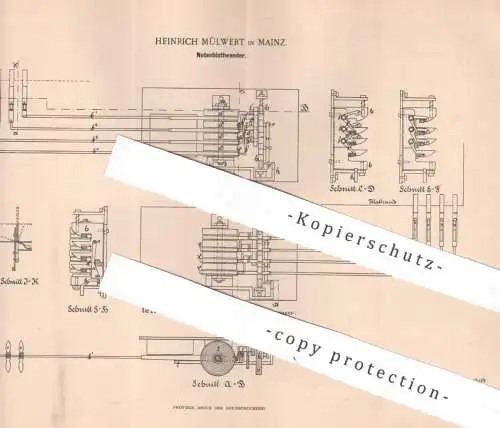original Patent - Heinrich Mülwert , Mainz , 1896 , Notenblattwender | Noten , Notenblätter , Musik , Pult !!
